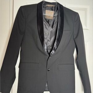 Zara Black Tuxedo Elegant Suits & Blazers